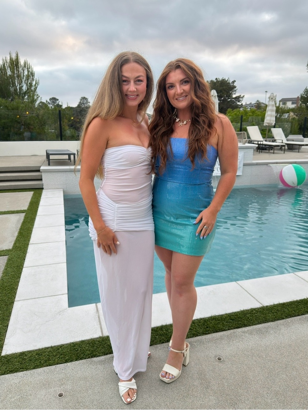 Lulu's Blue to Teal Ombre Sequin Mini Dress